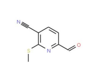 6-Formyl-2-(methylthio)nicotinonitrile (CAS 175277-27-7) - chemical structure image
