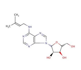 6-(&gamma;,&gamma;-Dimethylallylamino)purine riboside (CAS 7724-76-7) - chemical structure image