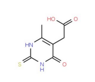 (6-Hydroxy-4-methyl-2-thioxo-1,2-dihydro-pyrimidin-5-yl)-acetic acid - chemical structure image