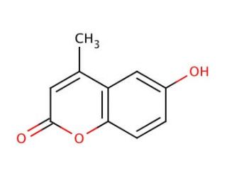6-Hydroxy-4-methylcoumarin (CAS 2373-31-1) - chemical structure image