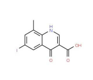 6-Iodo-8-methyl-4-oxo-1,4-dihydro-3-quinolinecarboxylic acid (CAS 773865-48-8) - chemical structure image