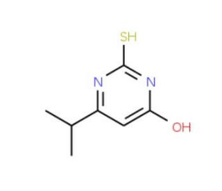 6-isopropyl-2-mercaptopyrimidin-4-ol - chemical structure image