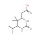 (6-Isopropyl-5,5-dimethyl-2-oxohexahydropyrimidin-4-yl)acetic acid - chemical structure image