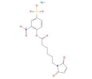 6-Maleimidocaproic acid (2-nitro-4-sulfo) phenyl ester sodium salt (CAS 101554-76-1) - chemical structure image