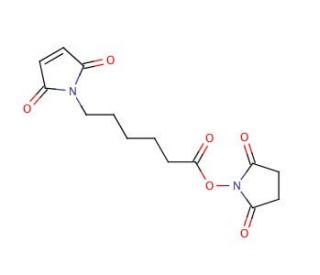 6-Maleimidohexanoic acid N-hydroxysuccinimide ester (CAS 55750-63-5) - chemical structure image