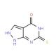 6-mercapto-1,5-dihydro-4H-pyrazolo[3,4-d]pyrimidin-4-one - chemical structure image