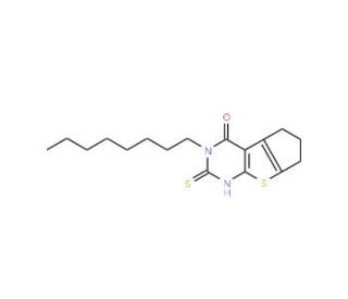 6-Mercapto-5-octyl-1,2,3,5-tetrahydro-8-thia-5,7-diaza-cyclopenta[a]inden-4-one - chemical structure image