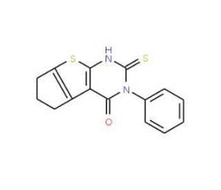 6-Mercapto-5-phenyl-1,2,3,5-tetrahydro-8-thia-5,7-diaza-cyclopenta[a]inden-4-one (CAS 300557-77-1) - chemical structure image