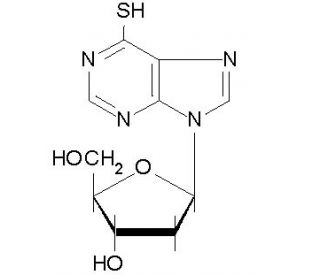 6-Mercaptopurine-2&prime;-deoxyriboside (CAS 2239-64-7) - chemical structure image