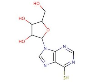 6-Mercaptopurine-9-&beta;-D-ribofuranoside (CAS 574-25-4) - chemical structure image