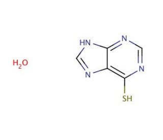 6-Mercaptopurine Monohydrate (CAS 6112-76-1) - chemical structure image