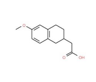 (6-Methoxy-1,2,3,4-tetrahydronaphthalen-2-yl)acetic acid (CAS 57351-00-5) - chemical structure image