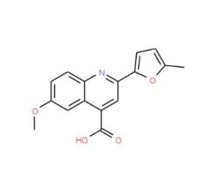 6-methoxy-2-(5-methyl-2-furyl)quinoline-4-carboxylic acid - chemical structure image