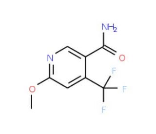 6-Methoxy-4-(trifluoromethyl)nicotinamide (CAS 175204-87-2) - chemical structure image