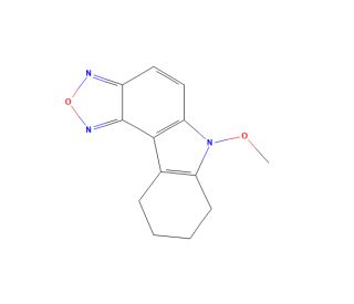 6-Methoxy-7,8,9,10-tetrahydro-6H-1,2 5-oxadiazolo[3 4-c]carbazole (CAS 255865-29-3) - chemical structure image