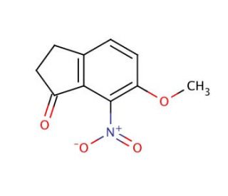 6-Methoxy-7-nitro-1-indanone (CAS 196597-96-3) - chemical structure image