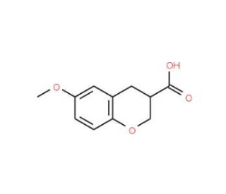 6-Methoxy-chroman-3-carboxylic acid (CAS 182570-26-9) - chemical structure image