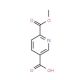 6-(methoxycarbonyl)nicotinic acid (CAS 17874-76-9) - chemical structure image