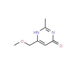 6-(Methoxymethyl)-2-methyl-4-pyrimidinol (CAS 3122-75-6) - chemical structure image