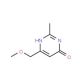 6-(Methoxymethyl)-2-methyl-4-pyrimidinol (CAS 3122-75-6) - chemical structure image