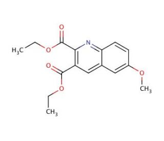 6-Methoxyquinoline-2,3-dicarboxylic acid diethyl ester (CAS 892874-83-8) - chemical structure image