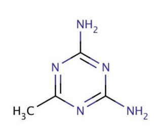 6-Methyl-1,3,5-triazine-2,4-diamine (CAS 542-02-9) - chemical structure image