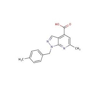 6-methyl-1-(4-methylbenzyl)-1H-pyrazolo[3,4-b]pyridine-4-carboxylic acid - chemical structure image