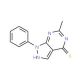 6-methyl-1-phenyl-1,5-dihydro-4H-pyrazolo[3,4-d]pyrimidine-4-thione (CAS 5399-43-9) - chemical structure image
