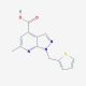 6-methyl-1-(thien-2-ylmethyl)-1H-pyrazolo[3,4-b]pyridine-4-carboxylic acid - chemical structure image