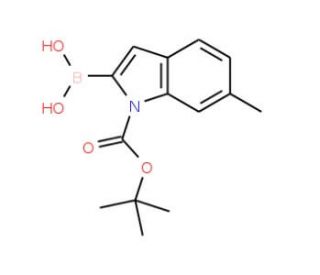 6-Methyl-1H-indole-2-boronic acid, N-BOC protected (CAS 850568-51-3) - chemical structure image