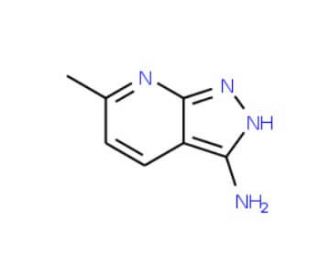 6-Methyl-1H-pyrazolo[3,4-b]pyridin-3-ylamine (CAS 79173-38-9) - chemical structure image