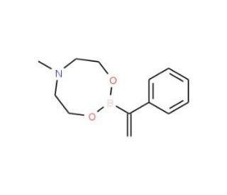 6-Methyl-2-(1-phenylvinyl)-1,3,6,2-dioxazaborocane (CAS 1150114-41-2) - chemical structure image