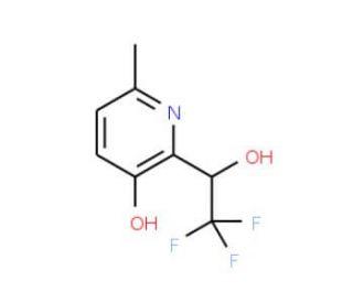 6-Methyl-2-(2,2,2-trifluoro-1-hydroxyethyl)-3-pyridinol (CAS 344776-71-2) - chemical structure image