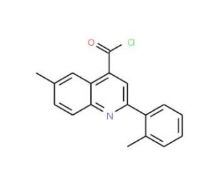 6-methyl-2-(2-methylphenyl)quinoline-4-carbonyl chloride - chemical structure image