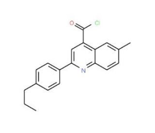 6-methyl-2-(4-propylphenyl)quinoline-4-carbonyl chloride - chemical structure image