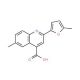 6-Methyl-2-(5-methyl-2-furyl)quinoline-4-carboxylic acid - chemical structure image