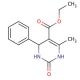 6-Methyl-2-oxo-4-phenyl-1,2,3,4-tetrahydro-pyrimidine-5-carboxylic Acid, Ethyl Ester (CAS 5395-36-8) - chemical structure ima