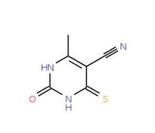 6-methyl-2-oxo-4-thioxo-1,2,3,4-tetrahydropyrimidine-5-carbonitrile (CAS 2228-22-0) - chemical structure image
