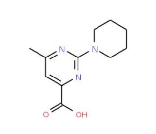 6-Methyl-2-piperidin-1-yl-pyrimidine-4-carboxylic acid - chemical structure image