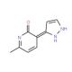 6-Methyl-3-(1H-pyrazol-5-yl)pyridin-2-ol - chemical structure image