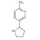 6-Methyl Nornicotine (CAS 90872-72-3) - chemical structure image