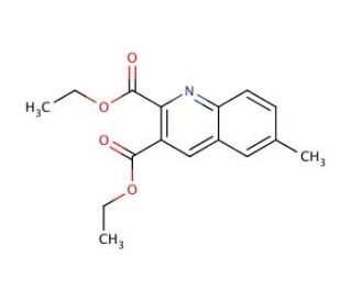 6-Methylquinoline-2,3-dicarboxylic acid diethyl ester (CAS 948290-04-8) - chemical structure image