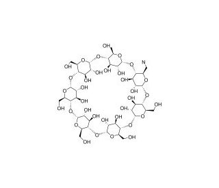 6-Monodeoxy-6-monoamino-&beta;-cyclodextrin - chemical structure image