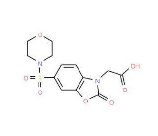 [6-(Morpholin-4-ylsulfonyl)-2-oxo-1,3-benzoxazol-3(2H)-yl]acetic acid - chemical structure image