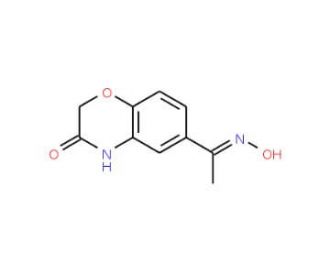 6-[N-hydroxyethanimidoyl]-2H-1,4-benzoxazin-3(4H)-one - chemical structure image