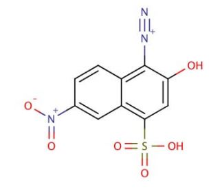 6-Nitro-1-diazo-2-naphthol-4-sulfonic acid (CAS 5366-84-7) - chemical structure image