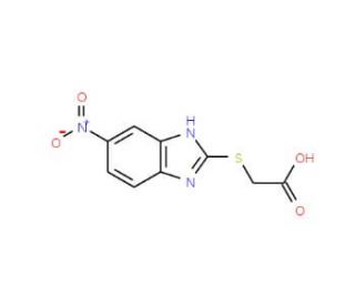[(6-Nitro-1H-benzimidazol-2-yl)thio]acetic acid - chemical structure image