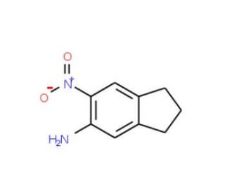 6-Nitro-2,3-dihydro-1H-inden-5-ylamine (CAS 52957-66-1) - chemical structure image