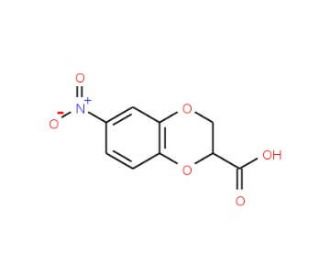 6-Nitro-2,3-dihydro-benzo[1,4]dioxine-2-carboxylic acid - chemical structure image