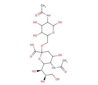 6-O-&alpha;-Sialyl-2-acetamido-2-deoxy-D-galactopyranoside (CAS 72506-87-7) - chemical structure image